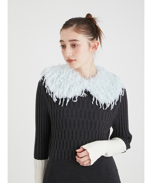 【セール】エコフェザー付け襟（付け襟）｜FURFUR（ファーファー）