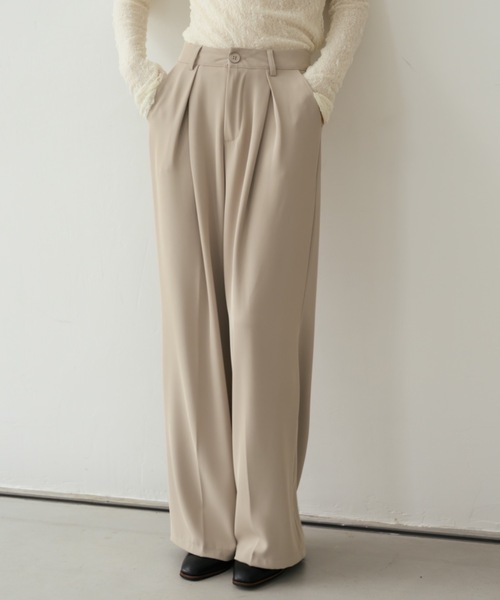 NEUNA（ヌナ）の「クロスタックパンツ（スラックス・レディース・ベージュ/ブラック/ホワイト・MEDIUM/SMALL）」の21枚目の写真