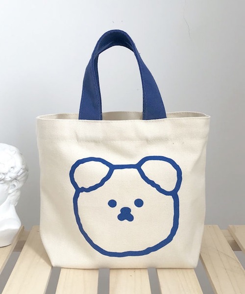 TONE SELECT GOODS（トーンセレクトグッズ）の「urbanfemine./くまミニキャンバスバッグ U7306（トートバッグ・レディース・レッド/ブラウン/イエロー/ブルー・FREE）」の17枚目の写真