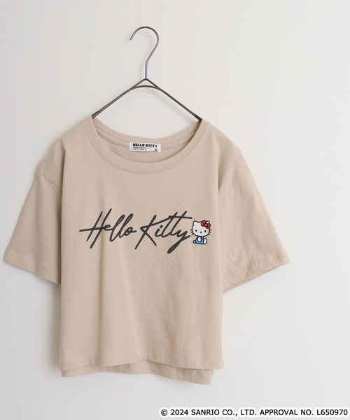 sanrio(サンリオ)の「サンリオキャラクターズ ワイド巾ショート丈Tシャツ(Tシャツ/カットソー・レディース・ブラック/オートミール/ネイビー/チャコール/ホワイト/アイボリー・M/L/LL)」の1枚目の写真