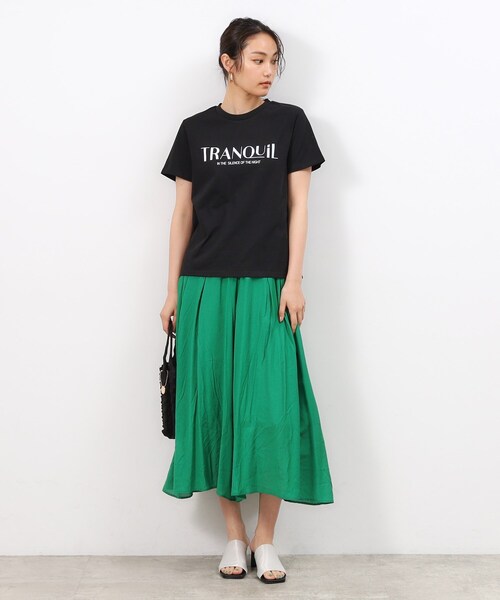 OPAQUE.CLIP(オペークドットクリップ)の「◆ロゴプリントTシャツ【洗濯機洗い可】(Tシャツ/カットソー・レディース・ブラック/オレンジ系/ホワイト・40/38/36)」の6枚目の写真
