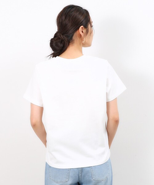 OPAQUE.CLIP(オペークドットクリップ)の「◆ロゴプリントTシャツ【洗濯機洗い可】(Tシャツ/カットソー・レディース・ブラック/オレンジ系/ホワイト・40/38/36)」の18枚目の写真