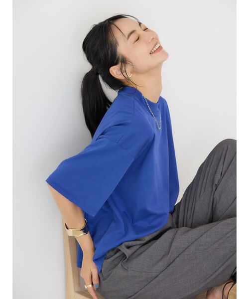 5分袖バックタックプルオーバー ikka tシャツ 前後2WAY袖タックプルオーバー レディース