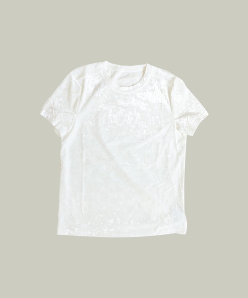 OSYAREVO(オシャレボ)の「ベロア Tシャツ(Tシャツ/カットソー・レディース・ホワイト/ブラック・LARGE/MEDIUM)」の22枚目の写真