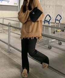 クラッシュ BIGシルエット ニット トップス