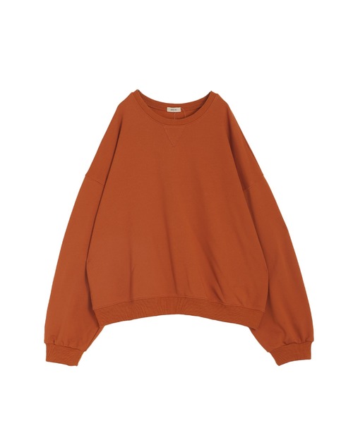 HUG.U（ハグユー）の「ぽわん袖スウェット（スウェット・レディース・グリーン/レッド/ブラウン/テラコッタ/オートミール/ダークグレー/チェリーレッド/グレー/クリーム/ブラック・FREE）」の19枚目の写真