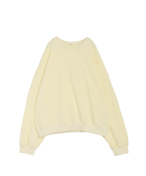 HUG.U（ハグユー）の「ぽわん袖スウェット（スウェット・レディース・グリーン/レッド/ブラウン/テラコッタ/オートミール/ダークグレー/チェリーレッド/グレー/クリーム/ブラック・FREE）」の21枚目の写真