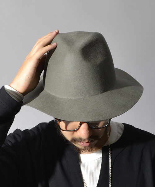 AMERICAN RAG CIE（アメリカンラグシー）の「AMERICAN RAG CIE ロングブリムフェルトハット（ハット・メンズ・ブラック/グレー/ベージュ・FREE）」の3枚目の写真