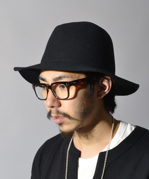 AMERICAN RAG CIE（アメリカンラグシー）の「AMERICAN RAG CIE ロングブリムフェルトハット（ハット・メンズ・ブラック/グレー/ベージュ・FREE）」の2枚目の写真