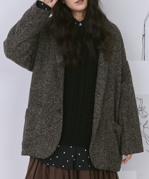 ヘリンボーンショートコート（チェスターコート）｜Libra Cue（リブラ