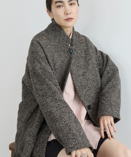 新品　コーデュロイ ヘリンボーン ショート コート ジャケット ELENCARE DUE ジャケット テーラードジャケット ヘリンボーンショート
