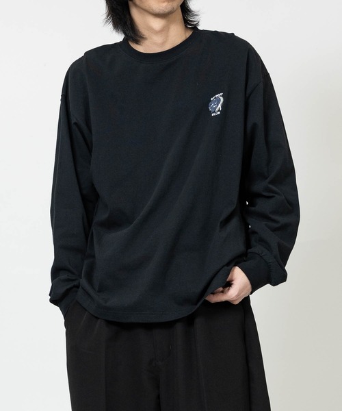 JOHN'S CLOSET(ジョンズクローゼット)の「【13】ワンポイントサガラ刺繍 ロングスリーブTシャツ ハート オバケ(Tシャツ/カットソー・メンズ・ホワイト系1/ホワイト系2/ブラック系2/ブラック系1/ホワイト系4/ブラック系3/ホワイト系3/ブラック系4・MEDIUM/LARGE)」の8枚目の写真