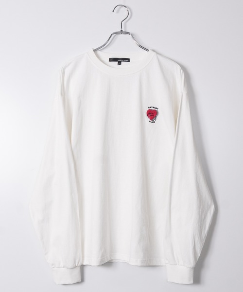 JOHN'S CLOSET(ジョンズクローゼット)の「【13】ワンポイントサガラ刺繍 ロングスリーブTシャツ ハート オバケ(Tシャツ/カットソー・メンズ・ホワイト系1/ホワイト系2/ブラック系2/ブラック系1/ホワイト系4/ブラック系3/ホワイト系3/ブラック系4・MEDIUM/LARGE)」の20枚目の写真