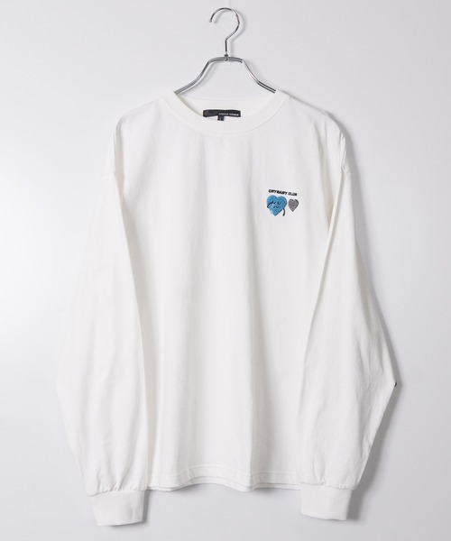 JOHN'S CLOSET(ジョンズクローゼット)の「【13】ワンポイントサガラ刺繍 ロングスリーブTシャツ ハート オバケ(Tシャツ/カットソー・メンズ・ホワイト系1/ホワイト系2/ブラック系2/ブラック系1/ホワイト系4/ブラック系3/ホワイト系3/ブラック系4・MEDIUM/LARGE)」の16枚目の写真
