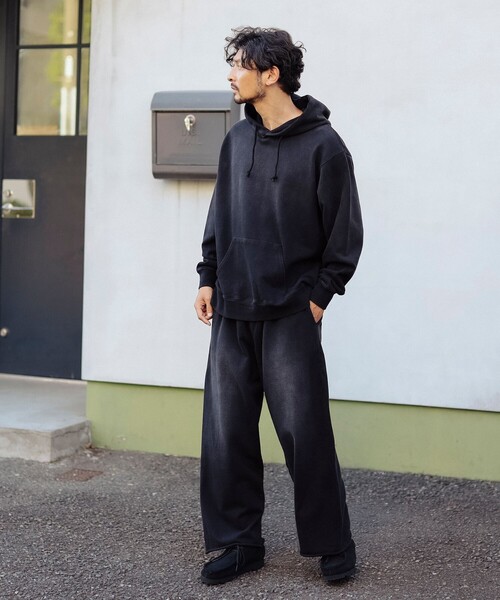 古着　雰囲気抜群フェードブラック　セットアップ B:MING by BEAMS（ビーミングバイビームス）の「フェード フーデッド