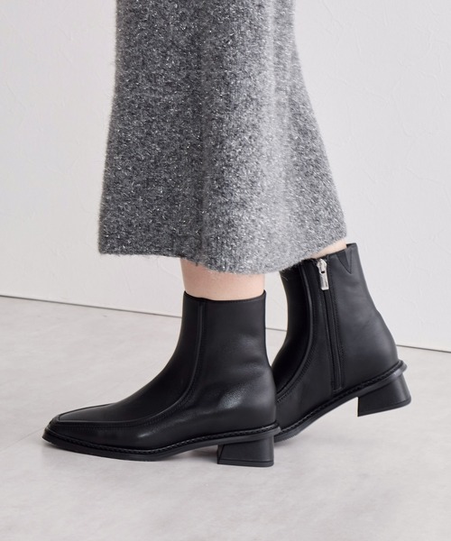 HIMIKO（ヒミコ）の「【HIMIKO】モカステッチブーツ/641421（ブーツ・レディース・ブラック/アイボリー・22.0cm/22.5cm/23.0cm/23.5cm/24.0cm/24.5cm/25.0cm/25.5cm）」の8枚目の写真