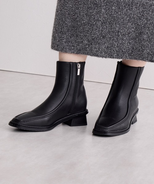 HIMIKO（ヒミコ）の「【HIMIKO】モカステッチブーツ/641421（ブーツ・レディース・ブラック/アイボリー・22.0cm/22.5cm/23.0cm/23.5cm/24.0cm/24.5cm/25.0cm/25.5cm）」の9枚目の写真