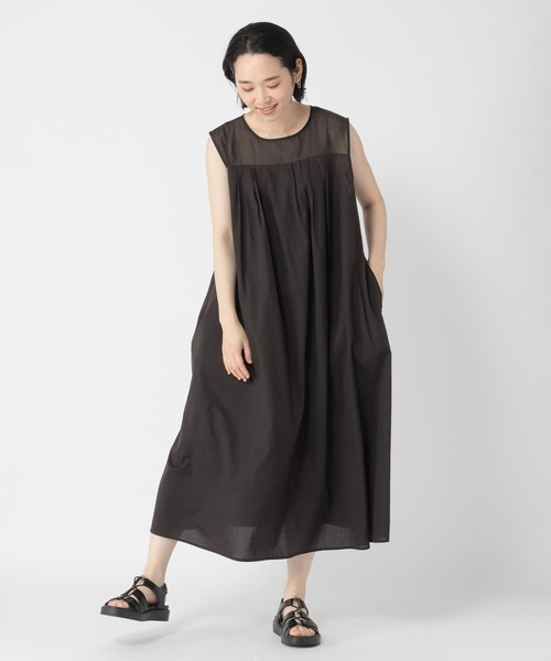じじ♡ELLIE 【完売品】ジョーゼットノースリーブ【BLACK】 ジョーゼットノースリーブ【BLACK】 – ELLIE