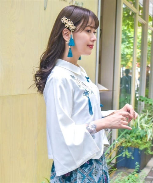 M.S ジャスミン axes femme（アクシーズファム）の「ジャスミン刺繍チャイナ