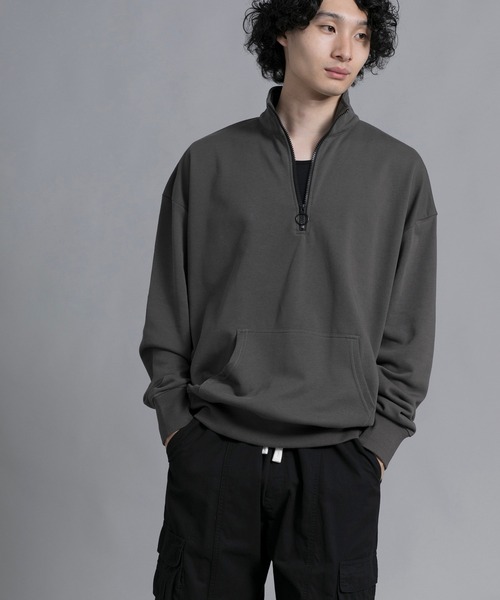 aimoha（アイモハ）の「aimoha men Urban Flex Half-Zip Pullover（スウェット・メンズ・ブラック/ダークグレー/バーガンディー・MEDIUM/LARGE/X-LARGE/XX-LARGE/XXX-LARGE）」の2枚目の写真