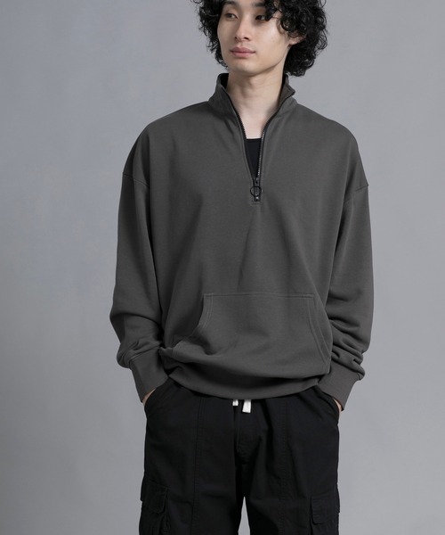 aimoha（アイモハ）の「aimoha men Urban Flex Half-Zip Pullover（スウェット・メンズ・ブラック/ダークグレー/バーガンディー・MEDIUM/LARGE/X-LARGE/XX-LARGE/XXX-LARGE）」の16枚目の写真