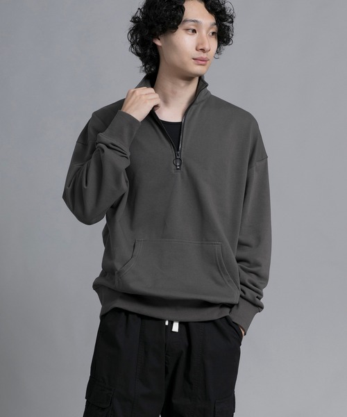 aimoha（アイモハ）の「aimoha men Urban Flex Half-Zip Pullover（スウェット・メンズ・ブラック/ダークグレー/バーガンディー・MEDIUM/LARGE/X-LARGE/XX-LARGE/XXX-LARGE）」の18枚目の写真