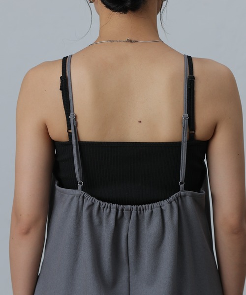 COLONY 2139（コロニートゥーワンスリーナイン）の「ウールライクIラインキャミワンピース（ワンピース・レディース・ブラック/グレー/チャコールグレー・FREE）」の20枚目の写真