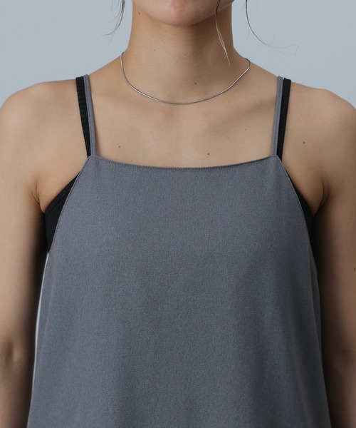 COLONY 2139（コロニートゥーワンスリーナイン）の「ウールライクIラインキャミワンピース（ワンピース・レディース・ブラック/グレー/チャコールグレー・FREE）」の19枚目の写真