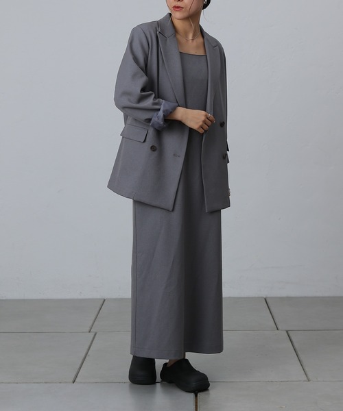 COLONY 2139（コロニートゥーワンスリーナイン）の「ウールライクIラインキャミワンピース（ワンピース・レディース・ブラック/グレー/チャコールグレー・FREE）」の12枚目の写真