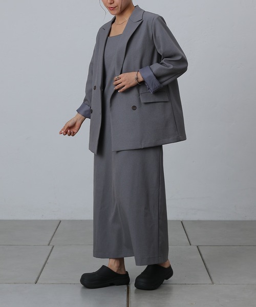 COLONY 2139（コロニートゥーワンスリーナイン）の「ウールライクIラインキャミワンピース（ワンピース・レディース・ブラック/グレー/チャコールグレー・FREE）」の15枚目の写真