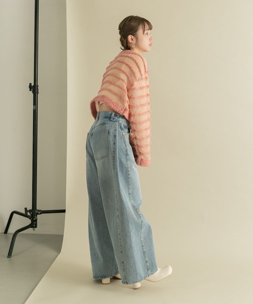 KBF（ケイビーエフ）の「シアーボーダーニット（ニット/セーター