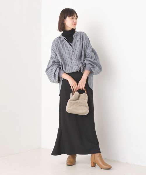 OMNES(オムネス)の「製品洗いブロード袖口リブギャザーシャツ(シャツ/ブラウス・レディース・ホワイト/ブラック系その他/ブラック系その他2/ライトグレー/グレー系その他/ベージュ系その他/ベージュ系その他2/ブルー系その他/ベージュ系その他3/ライトブルー・FREE)」の11枚目の写真