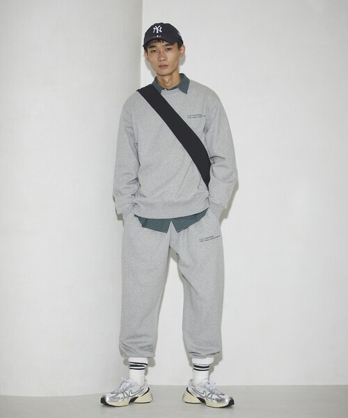 Firsthand（ファーストハンド）の「MA Firsthand/マ ファーストハンド BACIS LOGO SWEAT PANT / ワンポイント刺繍 ロゴスウェットパンツ（スウェットパンツ・メンズ・ブラック/グレー/グリーン/ネイビー・MEDIUM/LARGE）」の8枚目の写真