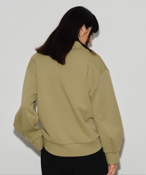 GALLEST(ギャレスト)の「ボンディングスキッパーポロTOPS(Tシャツ/カットソー・レディース・オリーブ/ブラック/アイボリー・38)」の5枚目の写真