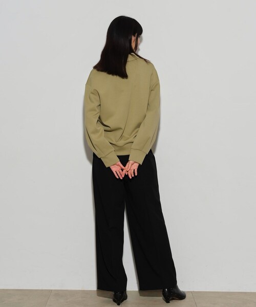 GALLEST(ギャレスト)の「ボンディングスキッパーポロTOPS(Tシャツ/カットソー・レディース・オリーブ/ブラック/アイボリー・38)」の10枚目の写真