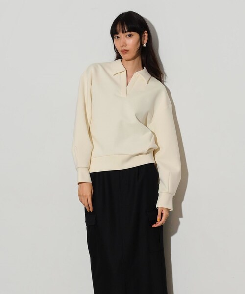 【定価35000円】Bryceland's名品スキッパーポロチャコール34 Cotton Short Sleeve 'Skipper' Polo | Bryceland's Tokyo