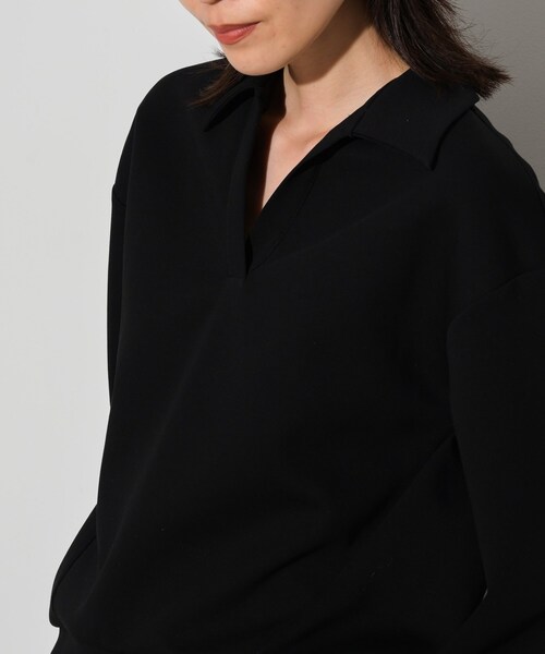 GALLEST(ギャレスト)の「ボンディングスキッパーポロTOPS(Tシャツ/カットソー・レディース・オリーブ/ブラック/アイボリー・38)」の16枚目の写真