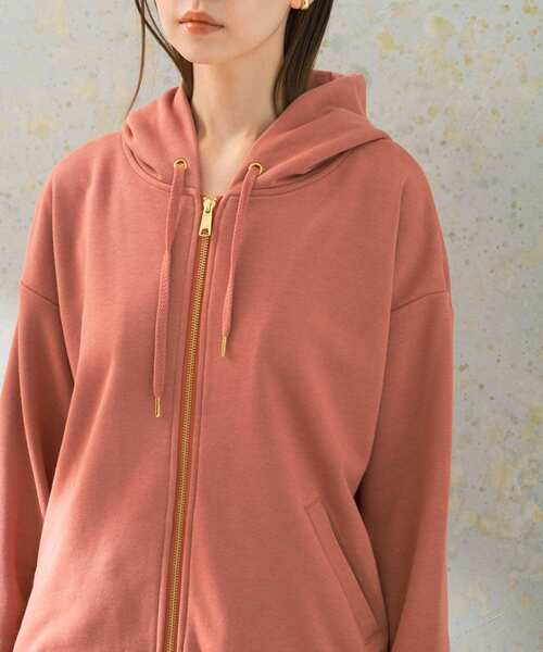 URBAN RESEARCH ROSSO WOMEN（アーバンリサーチ　ロッソ）の「『WEB限定』オーバーZIPパーカー（パーカー・レディース・グレー/ピンク系その他/ホワイト/ネイビー・FREE）」の10枚目の写真