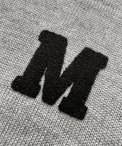 ニット セーター イニシャルロゴ刺繍ニットプルオーバー レディース セール】イニシャルロゴ刺繍ニットプルオーバー（ニット