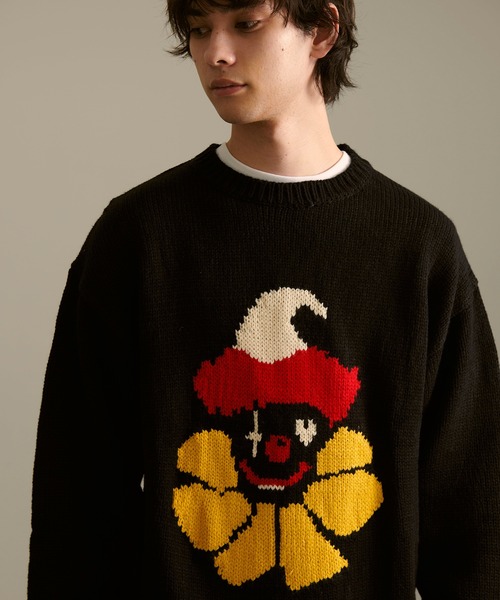 セール】Revo. ピエロパターン ジャガード ルーズニット プルオーバー