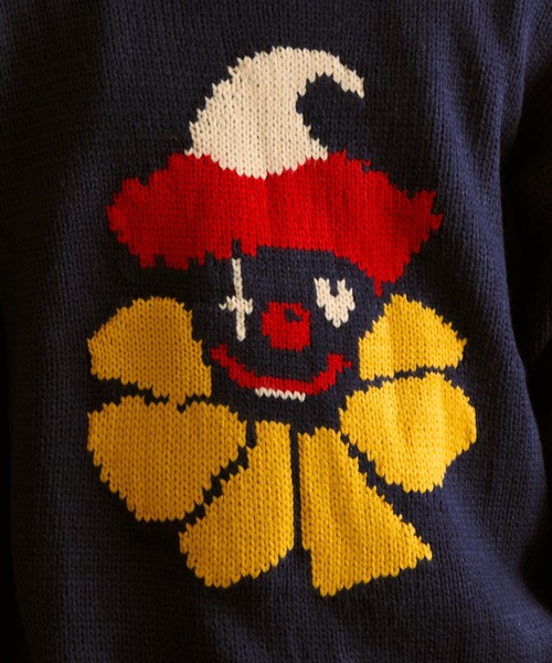 Revo.（レボ）の「Revo. ピエロパターン ジャガード ルーズニット プルオーバー（ニット/セーター・メンズ・ブラック/ネイビー/ナチュラル・1/2）」の18枚目の写真