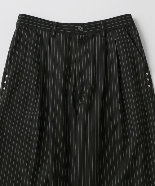 MONO-MART（モノマート）の「リベットデザインタックワイドスラックス（スラックス・メンズ・ネイビー/ブラック/グレー/アッシュブラウン・L/M）」の8枚目の写真