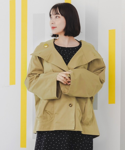 iS ScoLar（イズスカラー）の「543230：花蝶刺繍ミドル丈コート