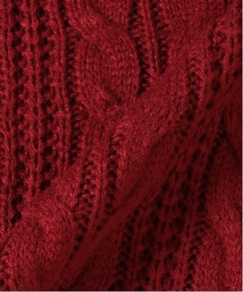 LOVETOXIC(ラブトキシック)の「【洗える】ケーブルニットジップカーデ(ニット/セーター・キッズ・ワインレッド/トップグレー/ブラック/アイボリー・S/M/L)」の9枚目の写真