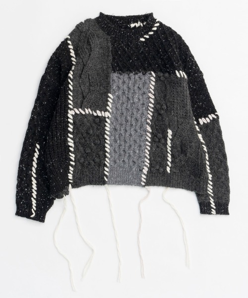 Cable Knitting Stitch Knit Tops/ケーブルステッチニット【MAISON 