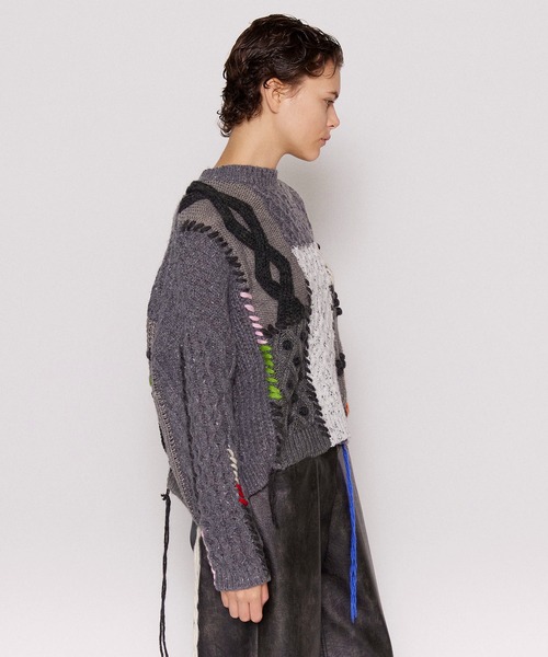 MAISON SPECIAL（メゾンスペシャル）の「Cable Knitting Stitch Knit Tops/ケーブルステッチニット【MAISON SPECIAL/メゾンスペシャル】（ニット/セーター・レディース・ブラック/アイボリー/グレー・FREE）」の20枚目の写真