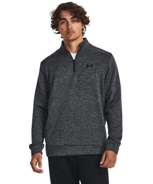 UNDER ARMOUR(アンダーアーマー)の「UAアーマーフリース ツイスト 1/4ジップ シャツ(トレーニング/メンズ)(スウェット・メンズ・ブラック・2XL/M/3XL/L/XL/S)」の1枚目の写真