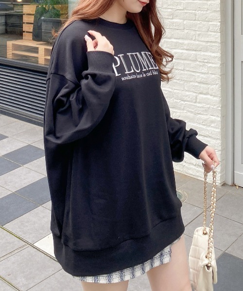 INGNI（イング）の「ふくれ刺しゅうロゴスウェットチュニック（スウェット・レディース・オートミール/アイボリー/ブラック・M）」の14枚目の写真