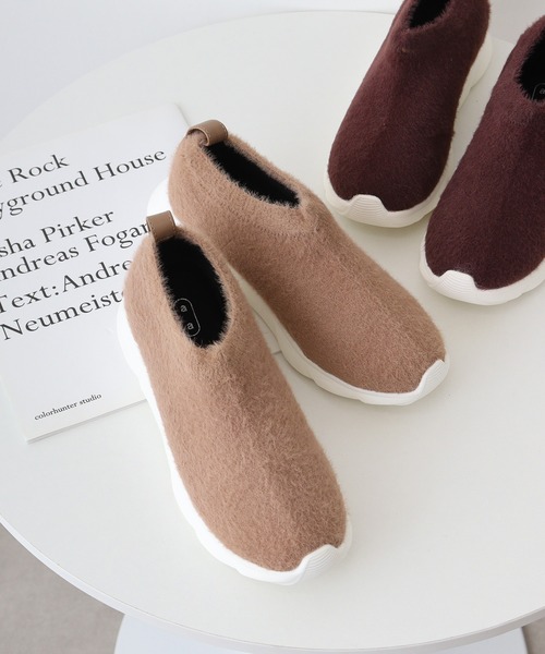 【セール】ヘアリースニーカー arm in arm アームインアーム レディース スニーカー シューズ ふわふわ（スニーカー）｜FUNALIVE（ファンアライブ）