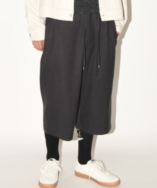 SUPERTHANKS（スーパーサンクス）の「クロップド丈ワイドルーズパンツ/Cropped wide trousers（その他パンツ・メンズ・ベージュ/オートミール/ライトブラック・S/M/L）」の10枚目の写真